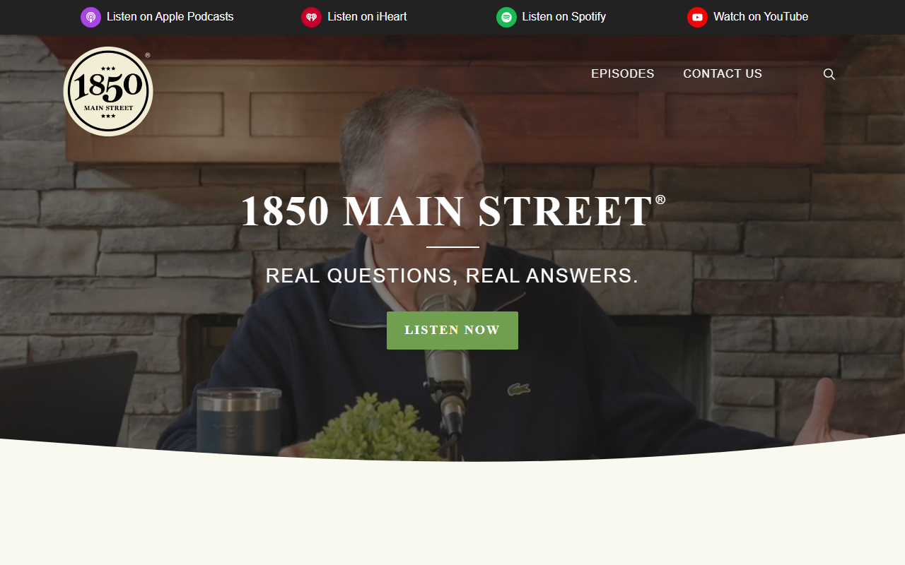 1850mainstreet.com screenshot