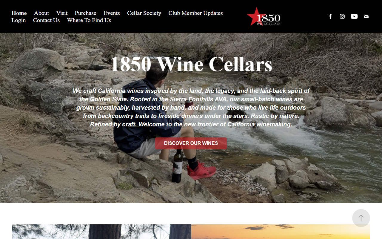 1850winecellars.com screenshot