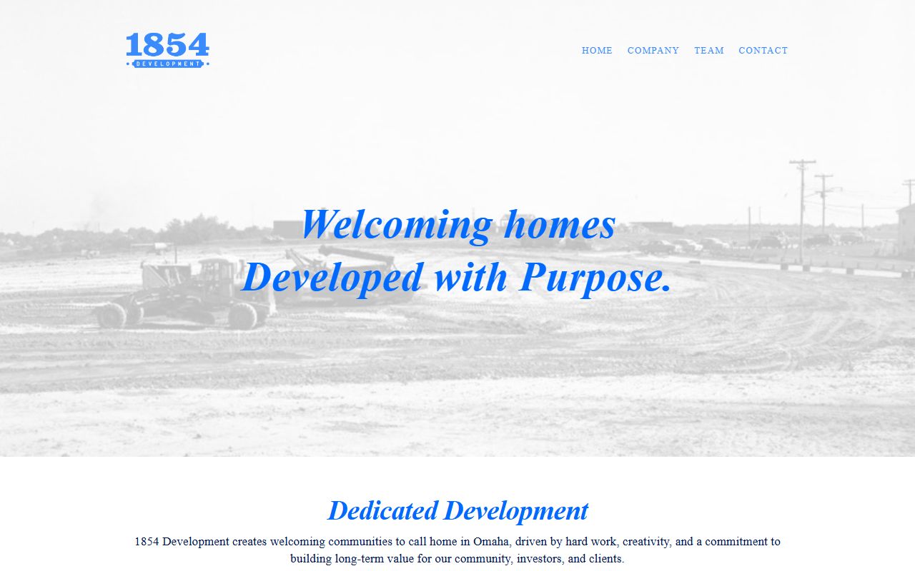 1854development.com screenshot