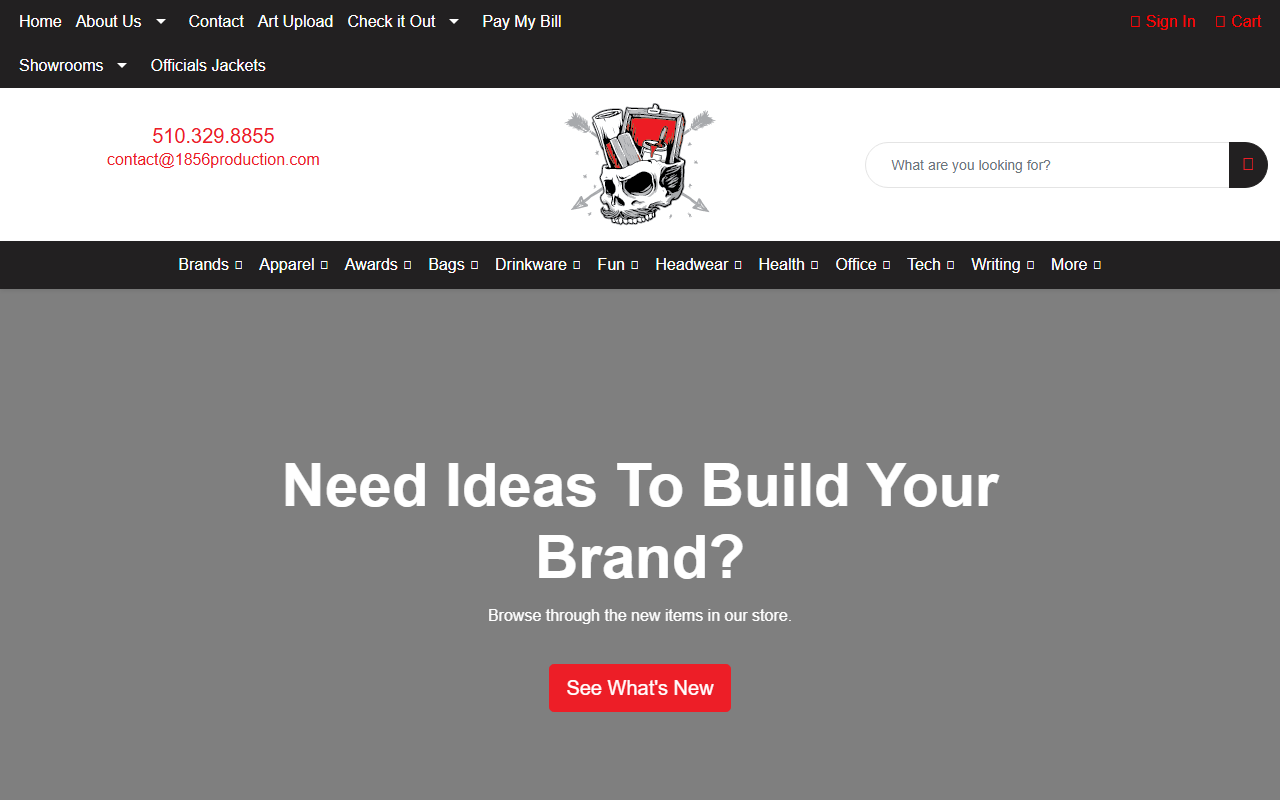 1856productions.com screenshot