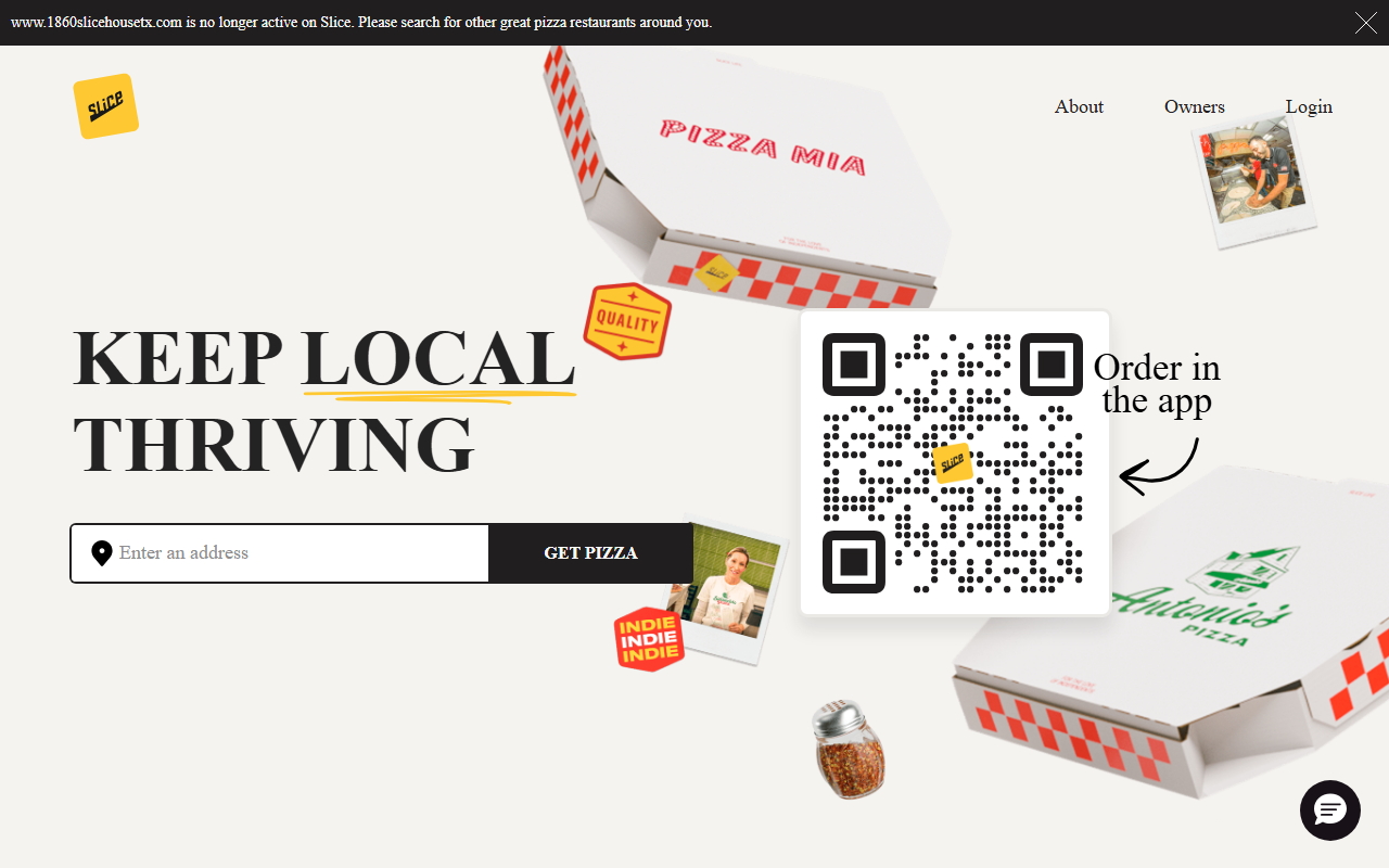 1860slicehousetx.com screenshot