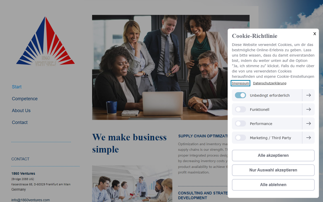 1860ventures.com screenshot