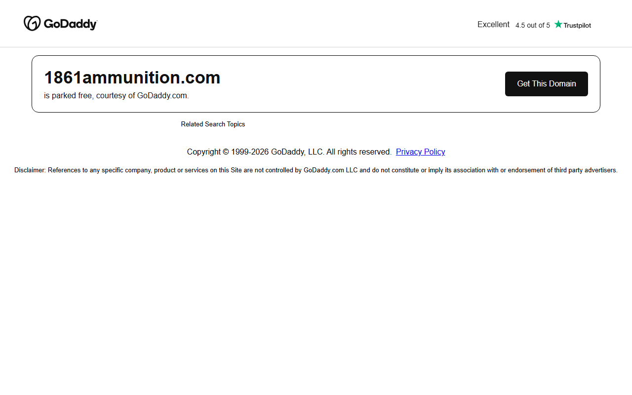 1861ammunition.com screenshot