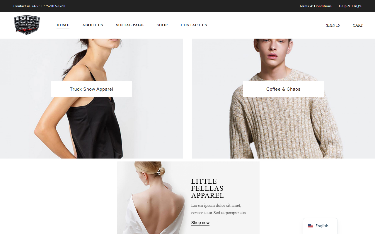 1863customs.com screenshot