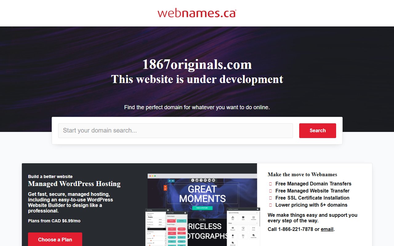 1867originals.com screenshot
