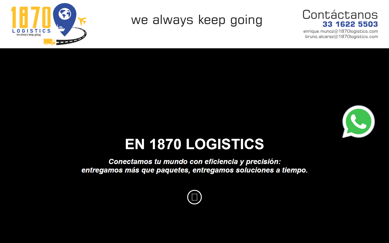 1870logistics.com screenshot