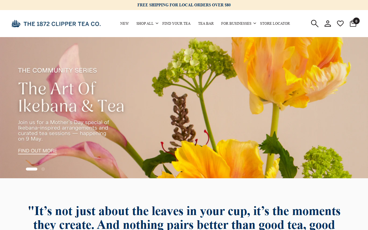 1872clippertea.com screenshot