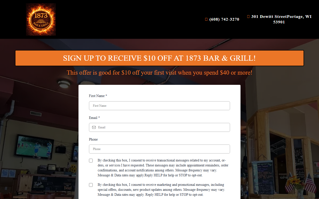 1873bargrillhq.com screenshot