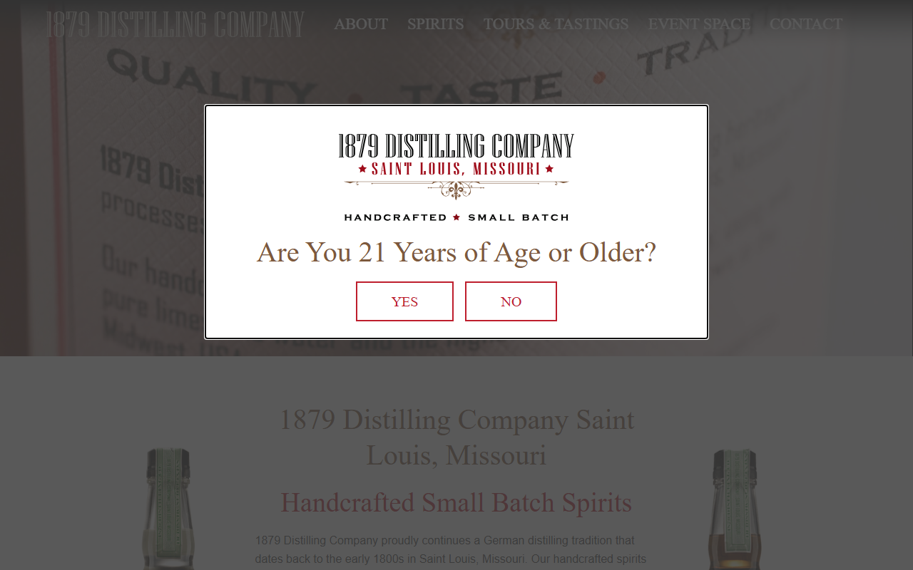 1879distillingco.com screenshot