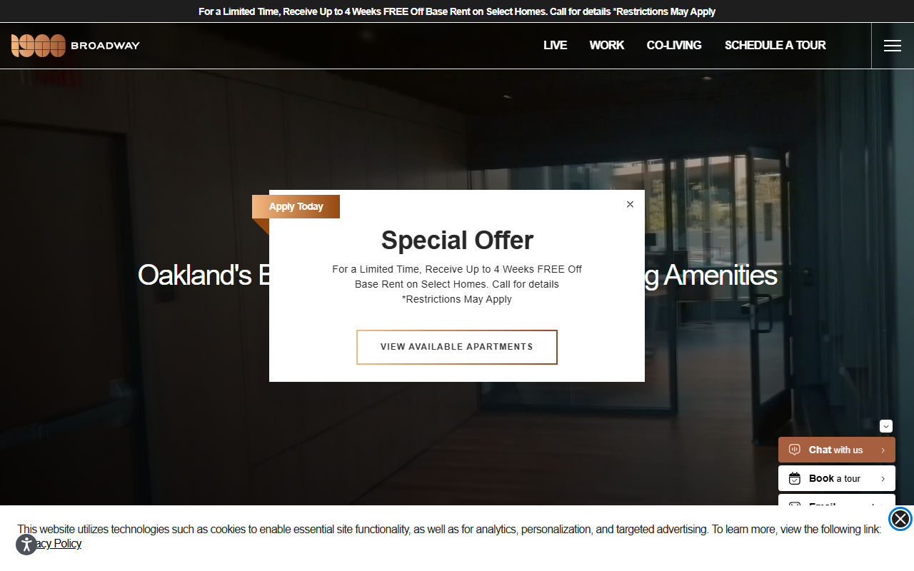 1900oakland.com screenshot