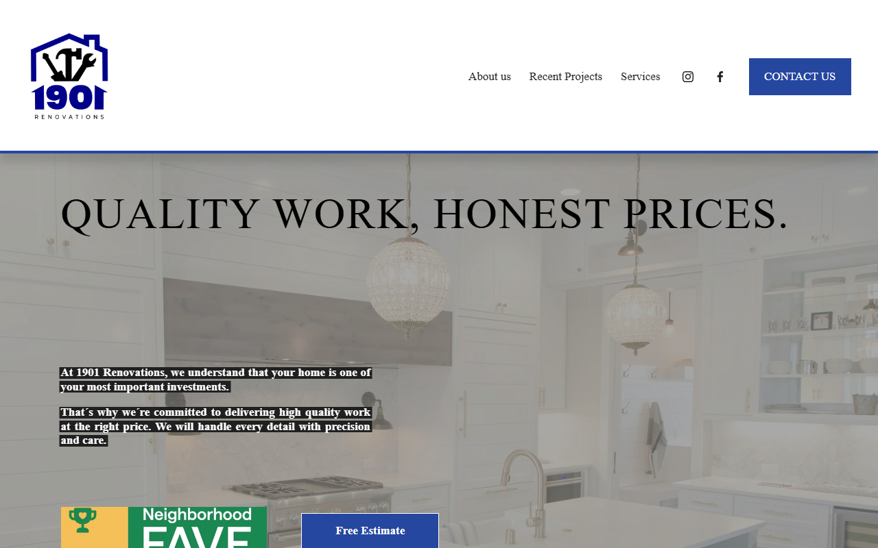 1901renovations.com screenshot