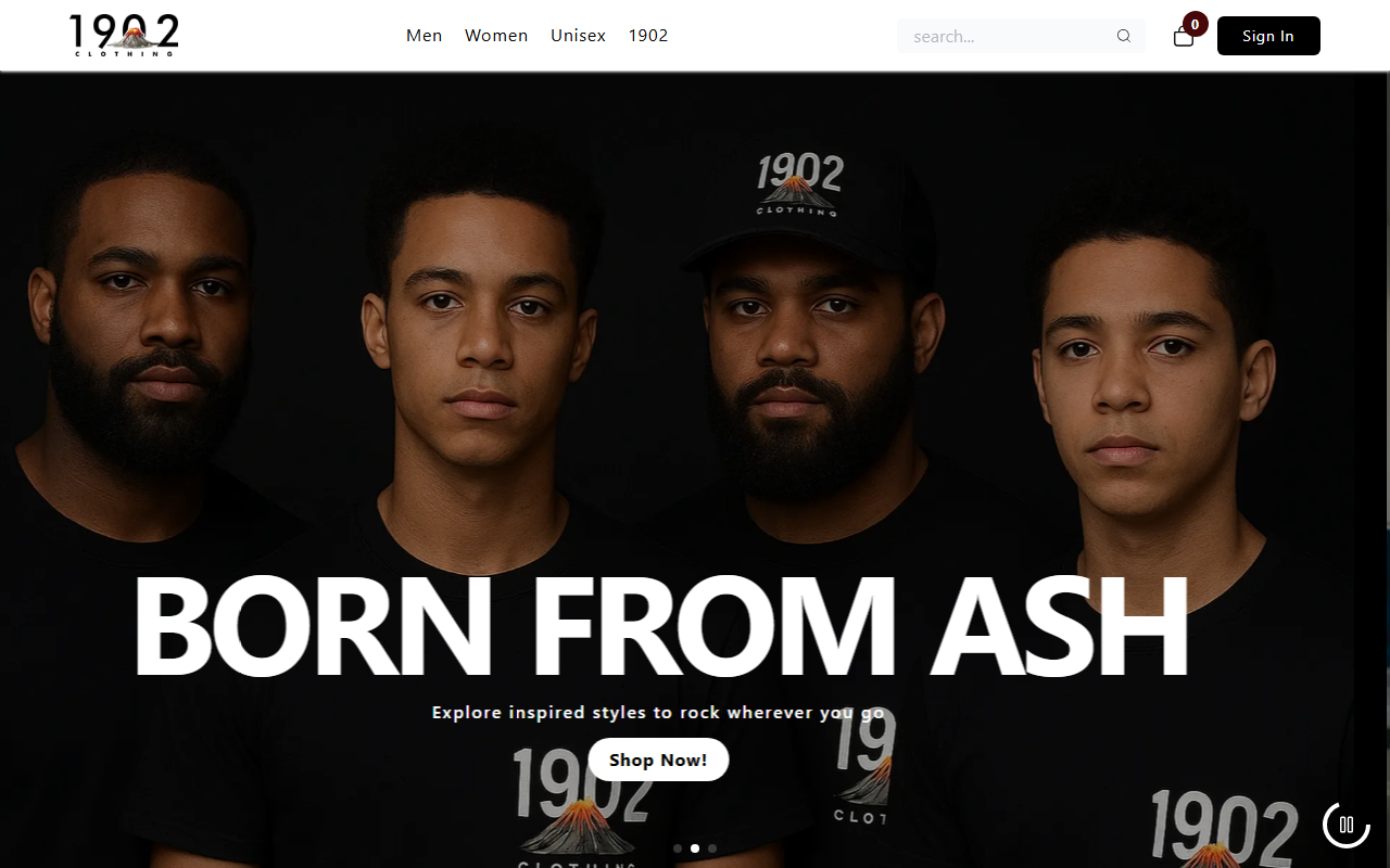 1902clothing.com screenshot