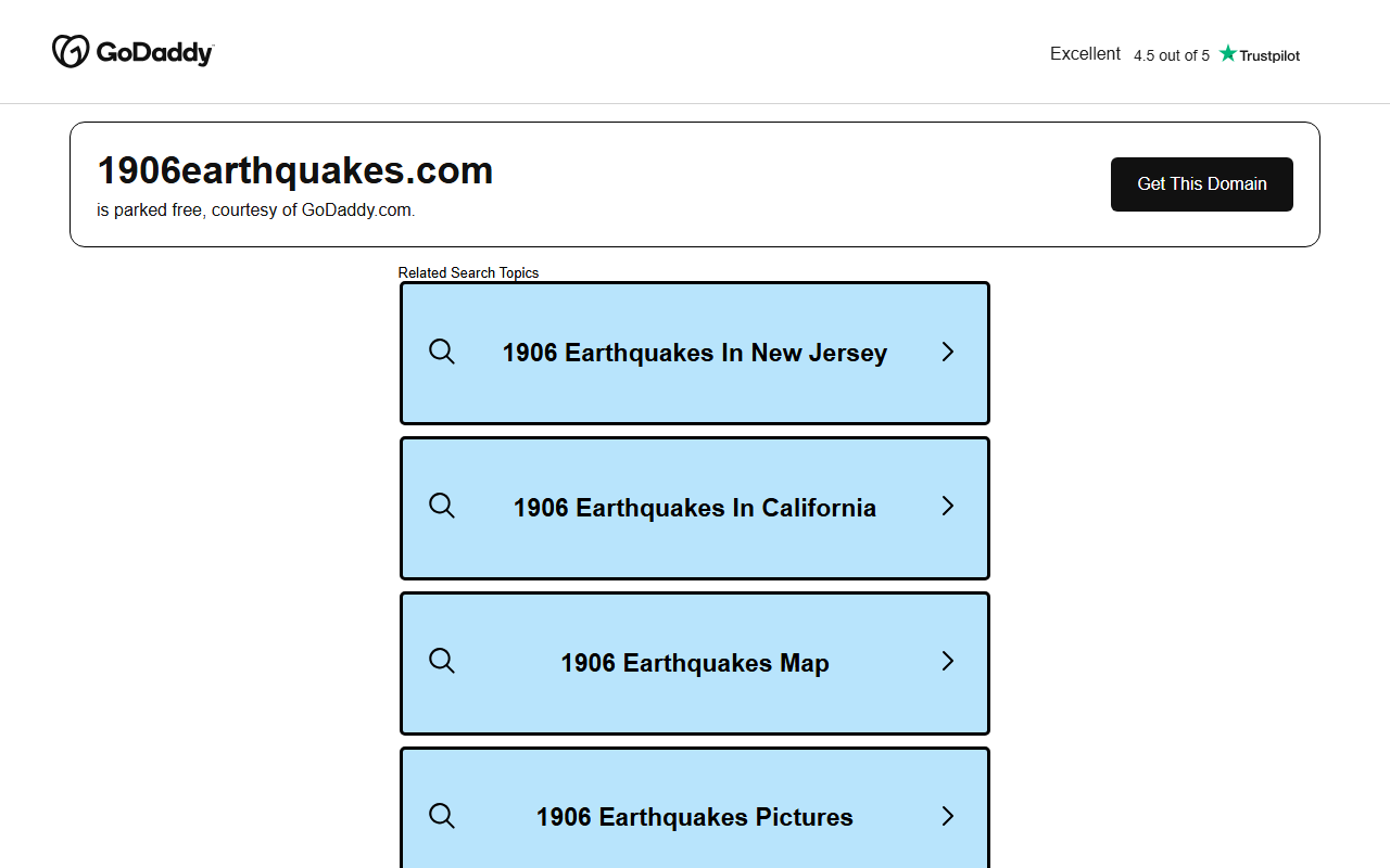 1906earthquakes.com screenshot