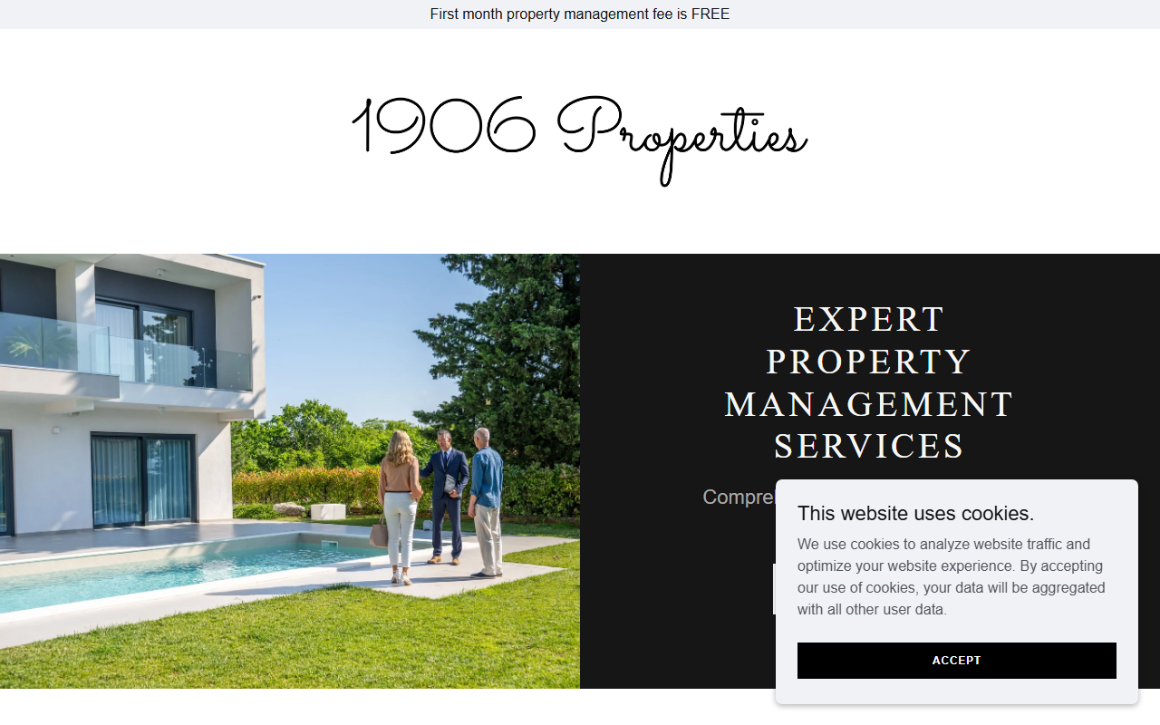 1906properties.com screenshot
