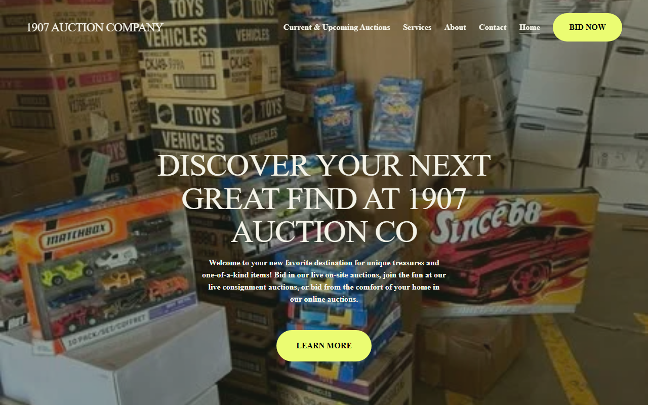 1907auction.com screenshot