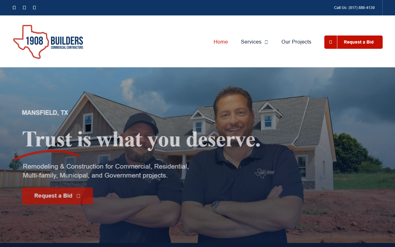 1908builders.com screenshot