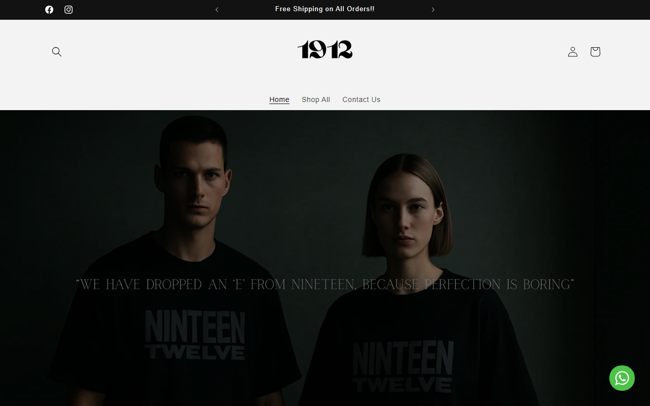 1912clothing.com screenshot