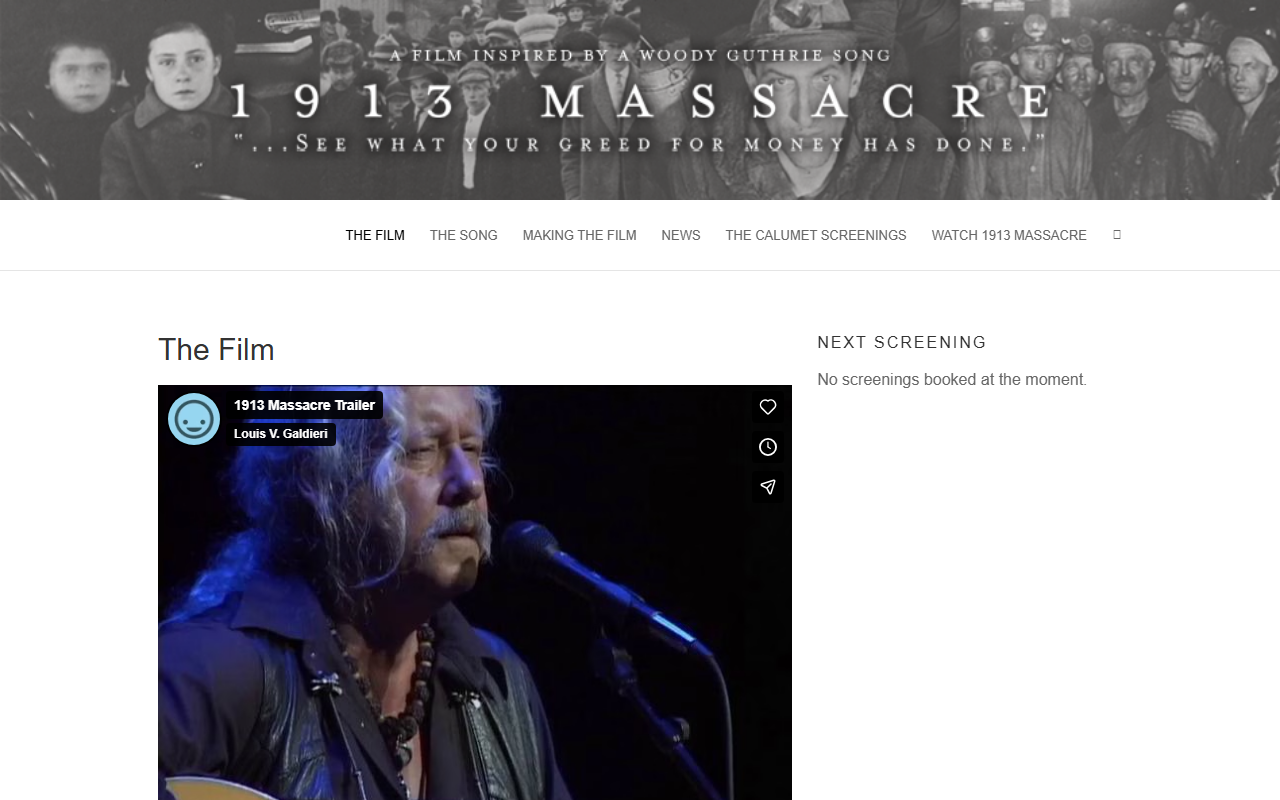 1913massacre.com screenshot