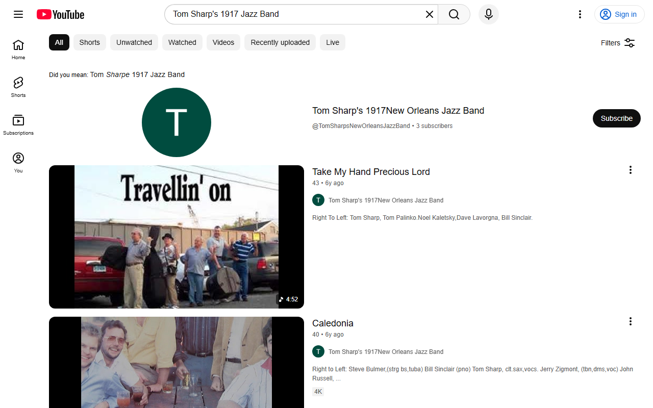 1917jazzband.com screenshot
