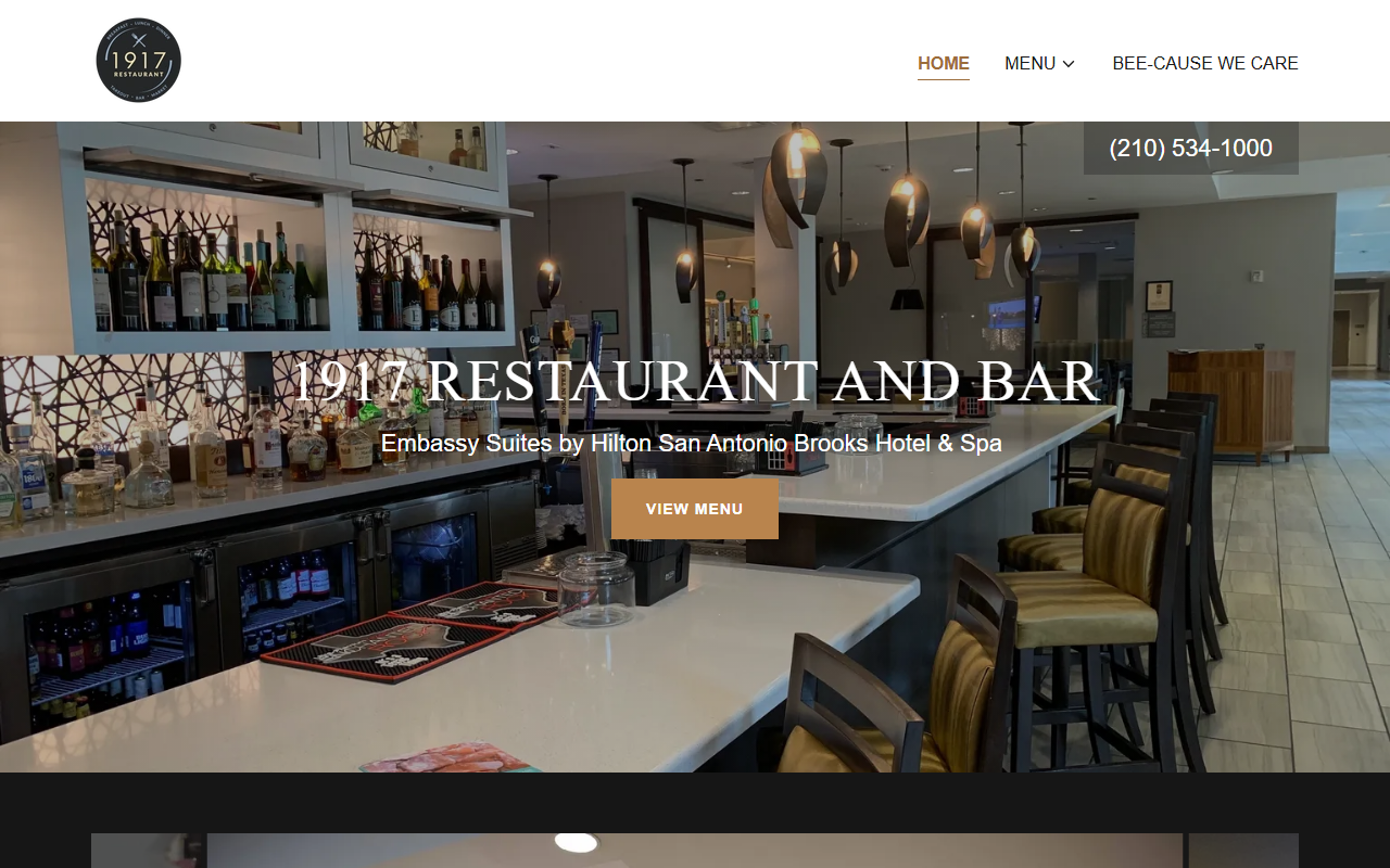 1917restaurant.com screenshot