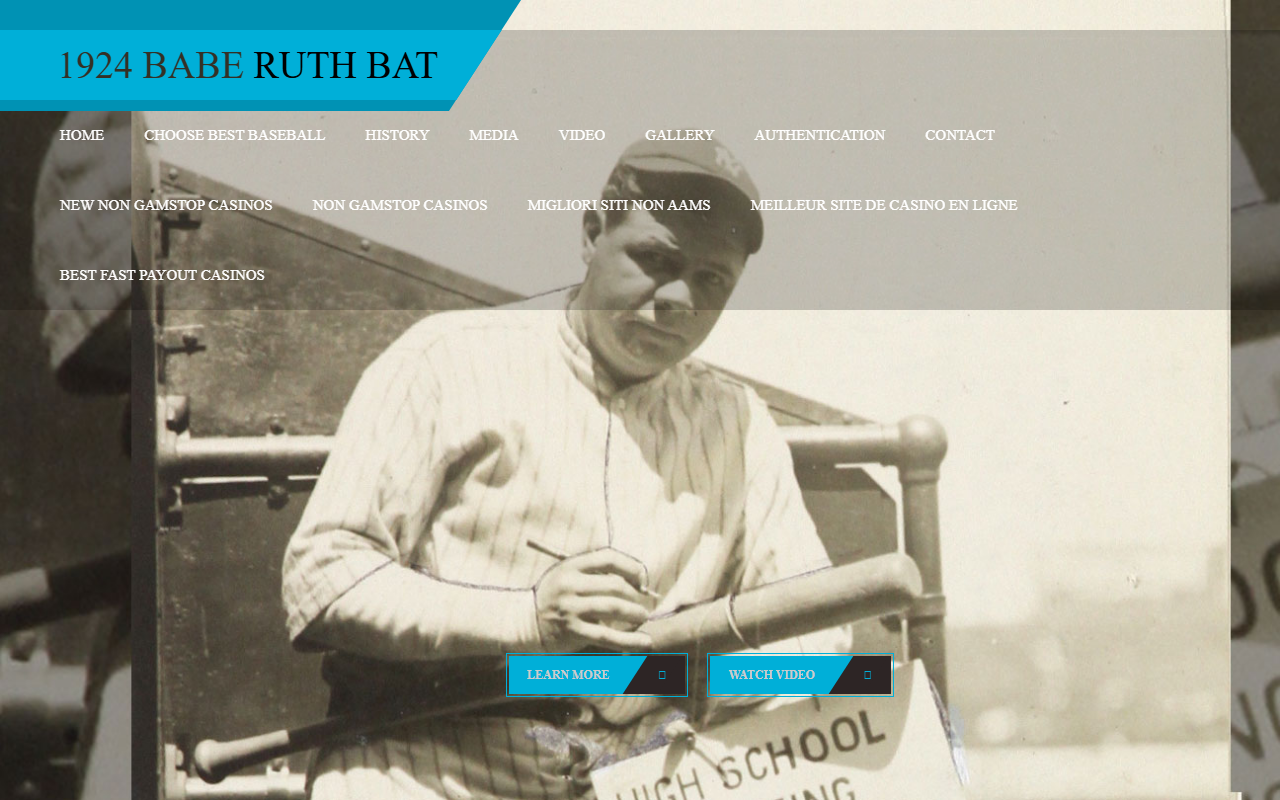 1924baberuthbat.com screenshot