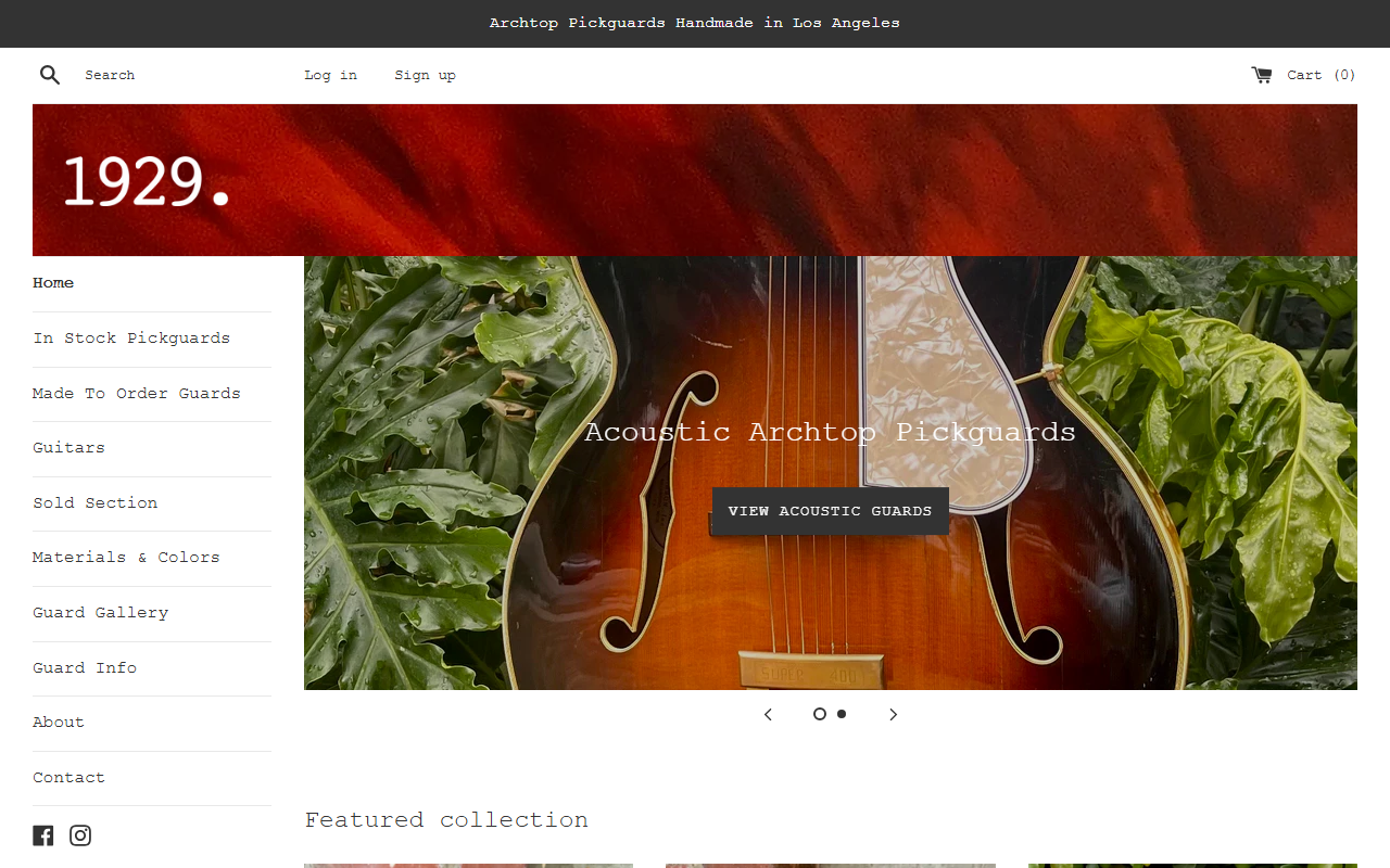 1929pickguards.com screenshot