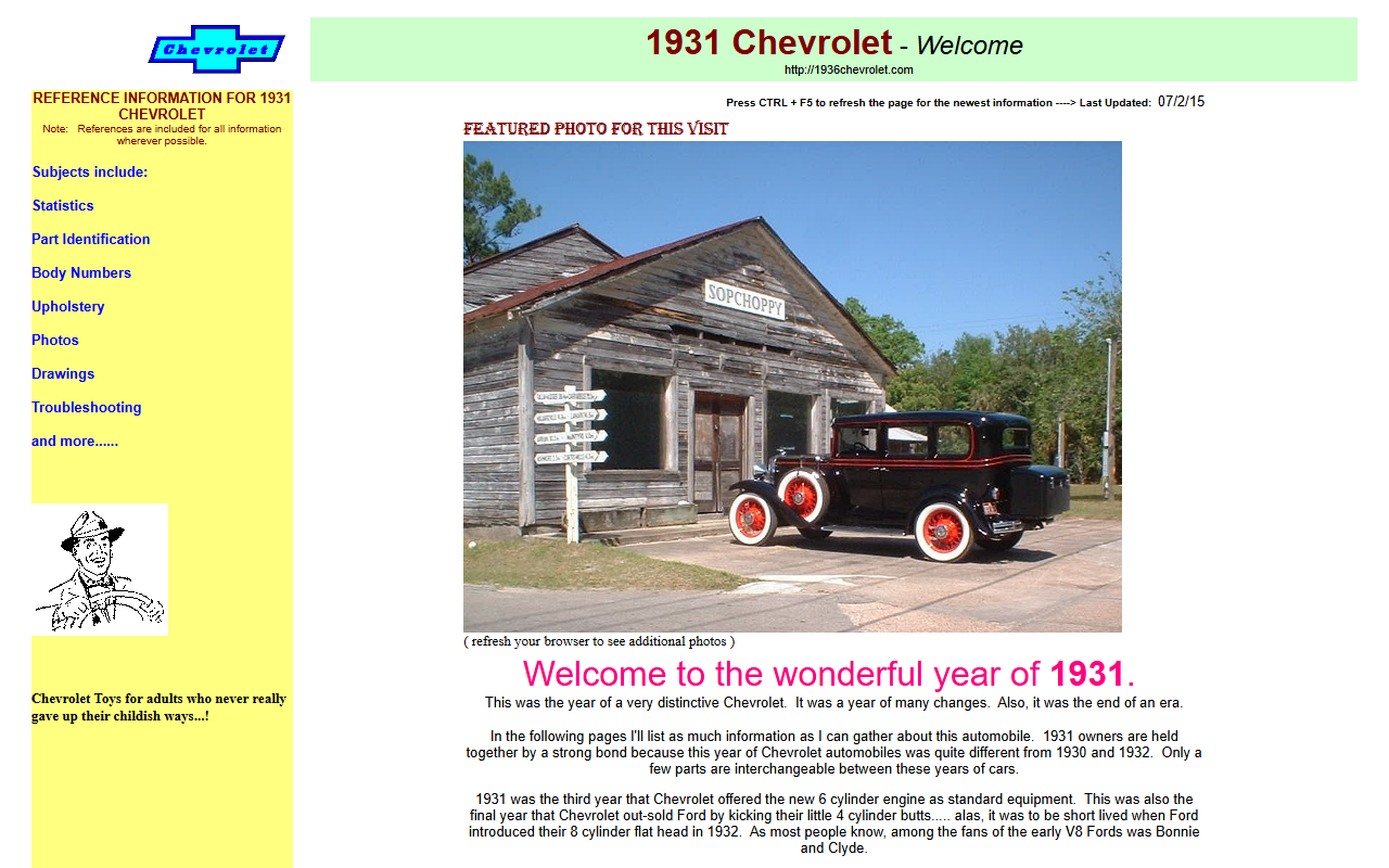 1931chevrolet.com screenshot