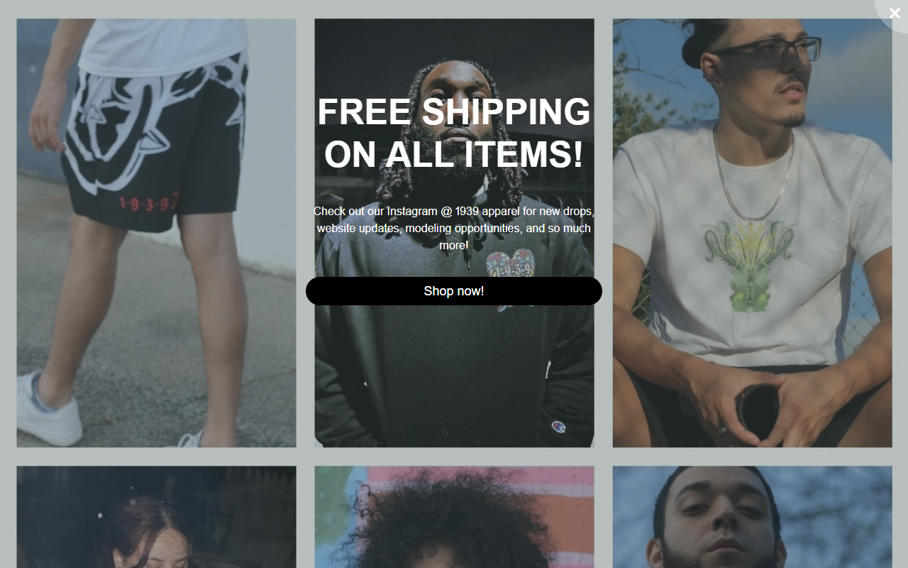 1939apparel.com screenshot