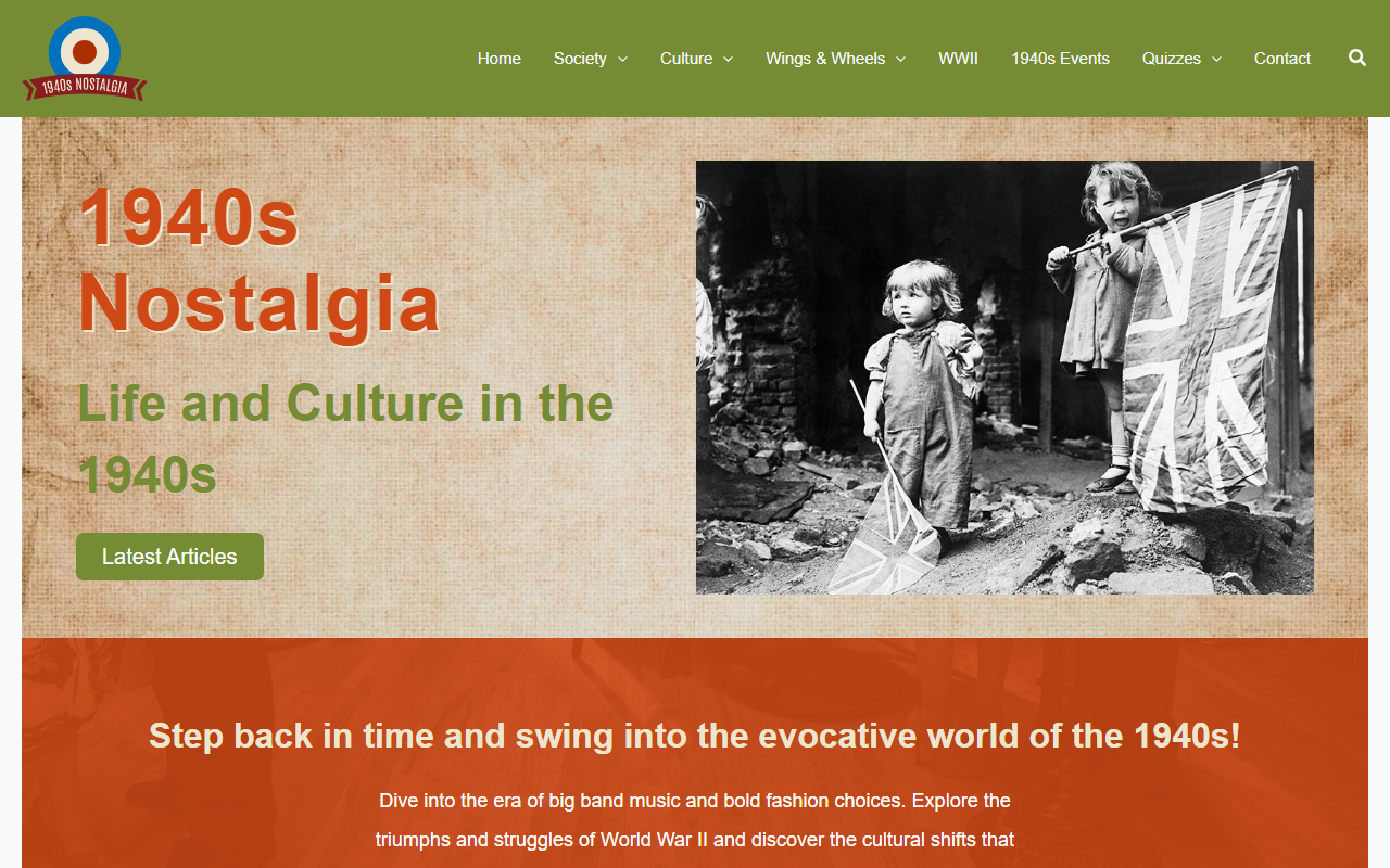 1940s-nostalgia.com screenshot
