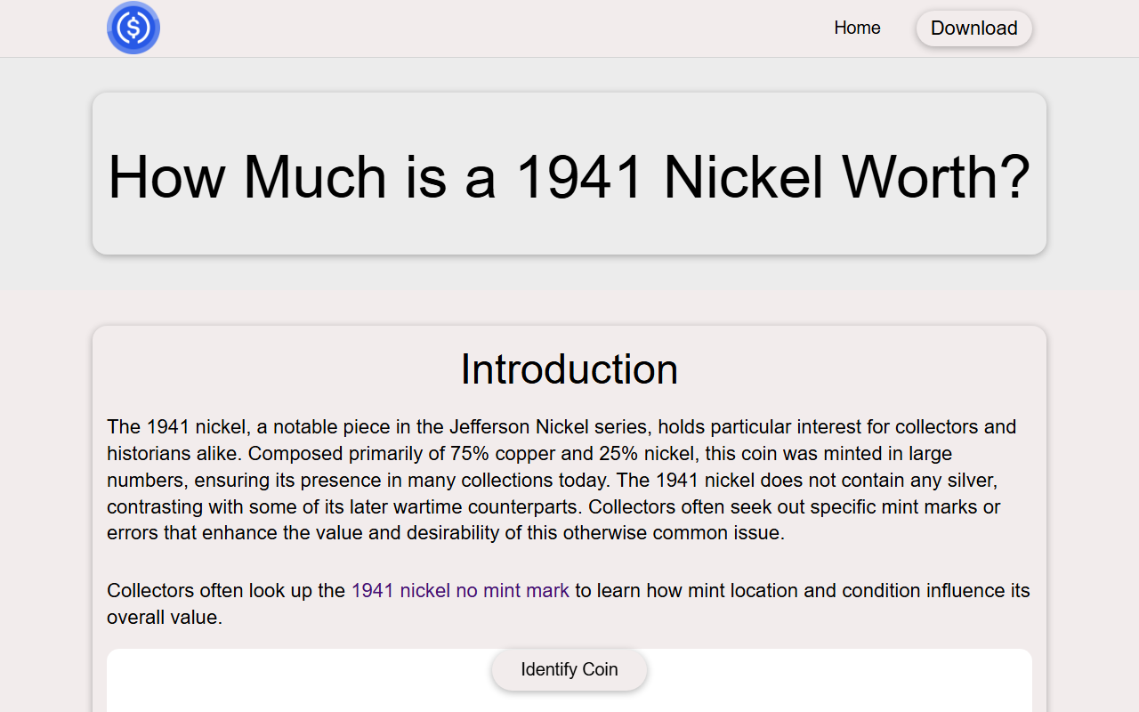 1941nickelworth.com screenshot