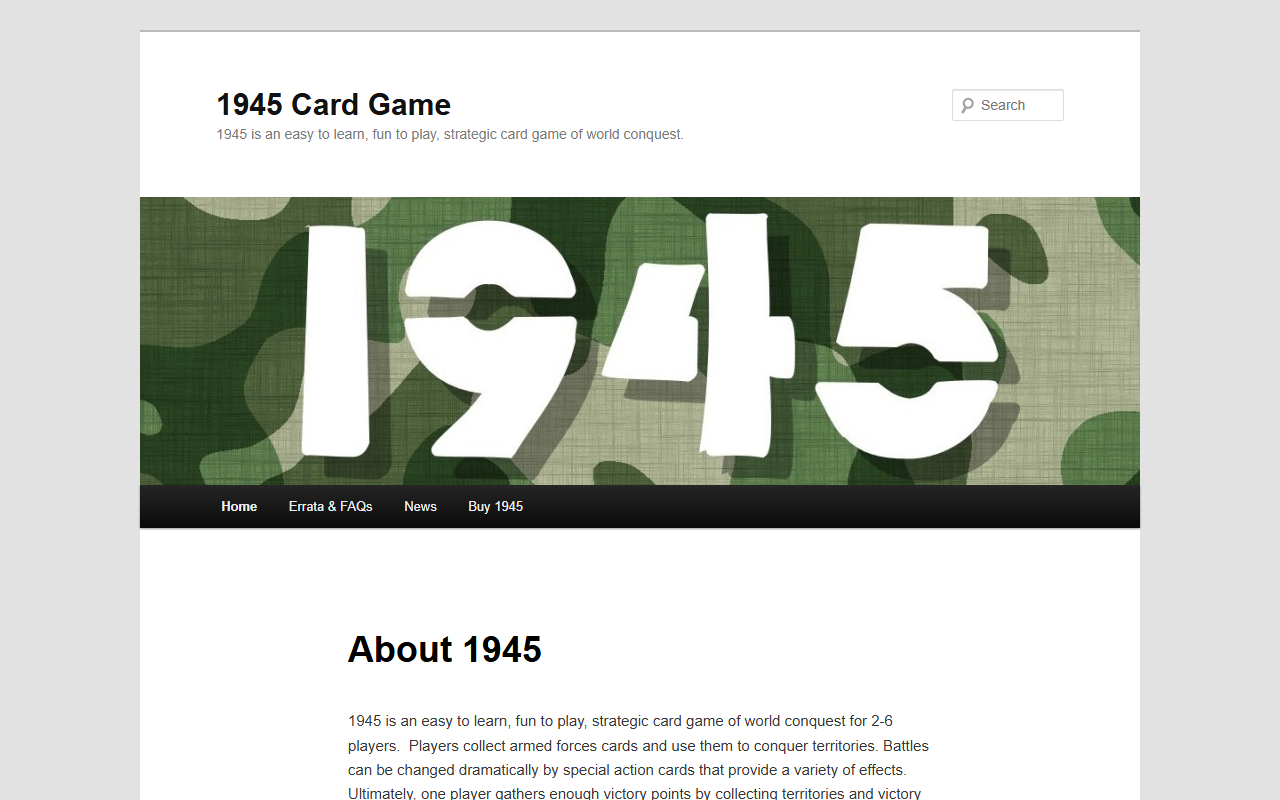 1945cardgame.com screenshot