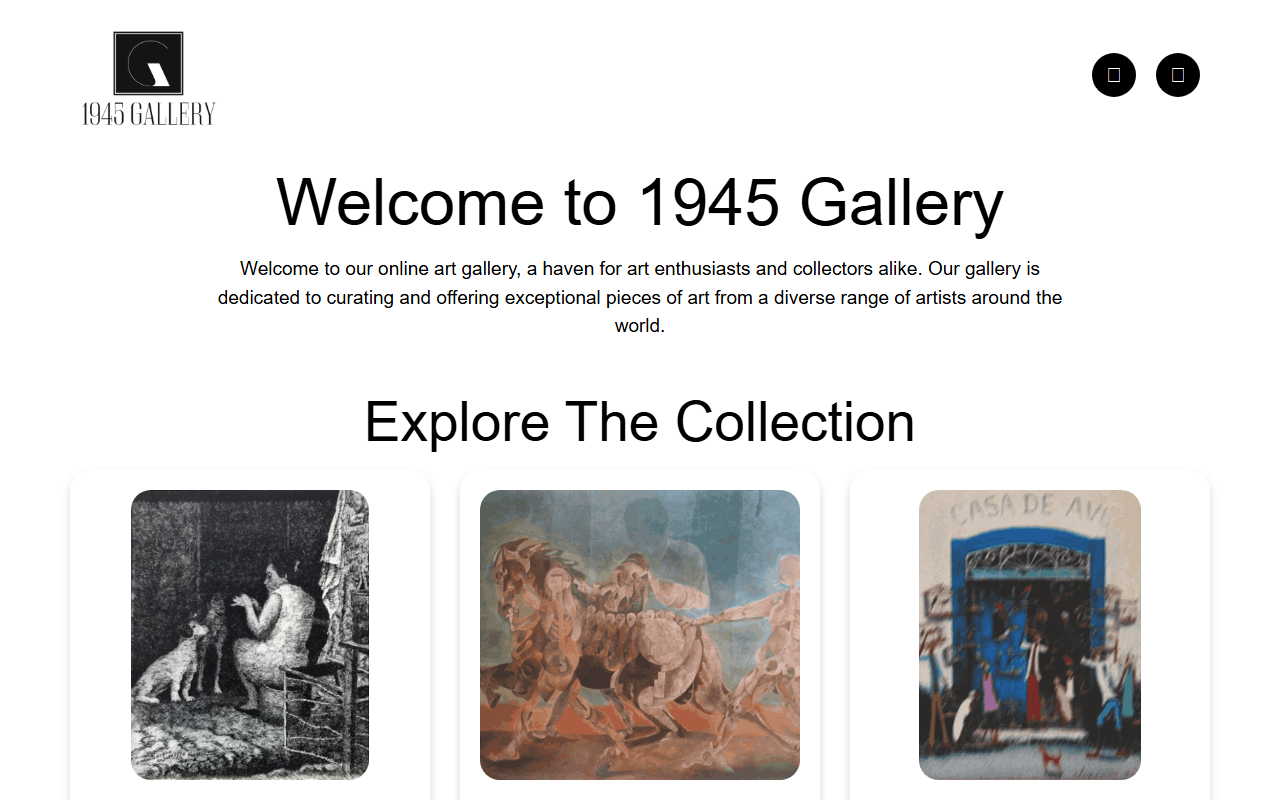 1945galleries.com screenshot