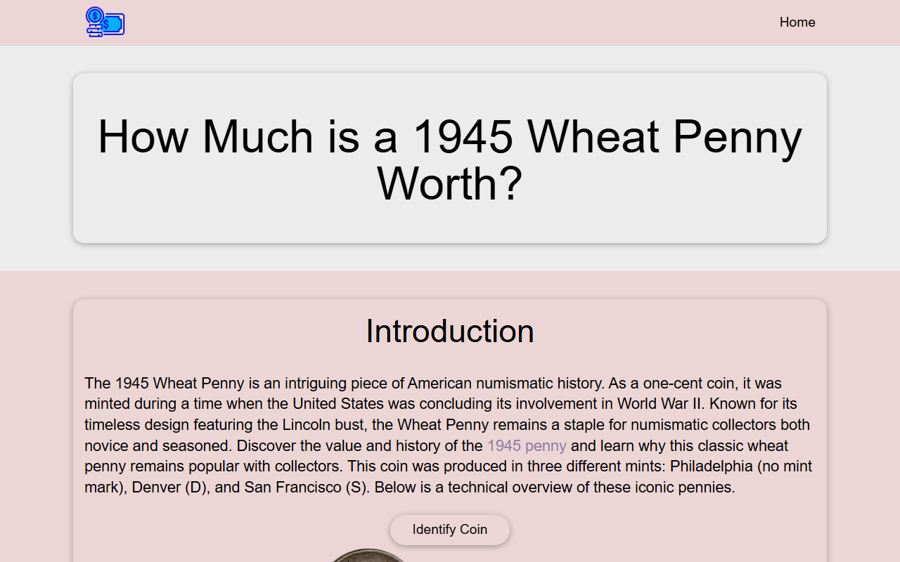1945wheatpenny.com screenshot