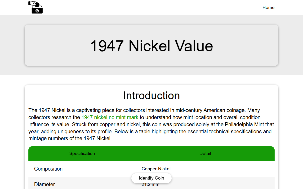 1947nickelvalue.com screenshot