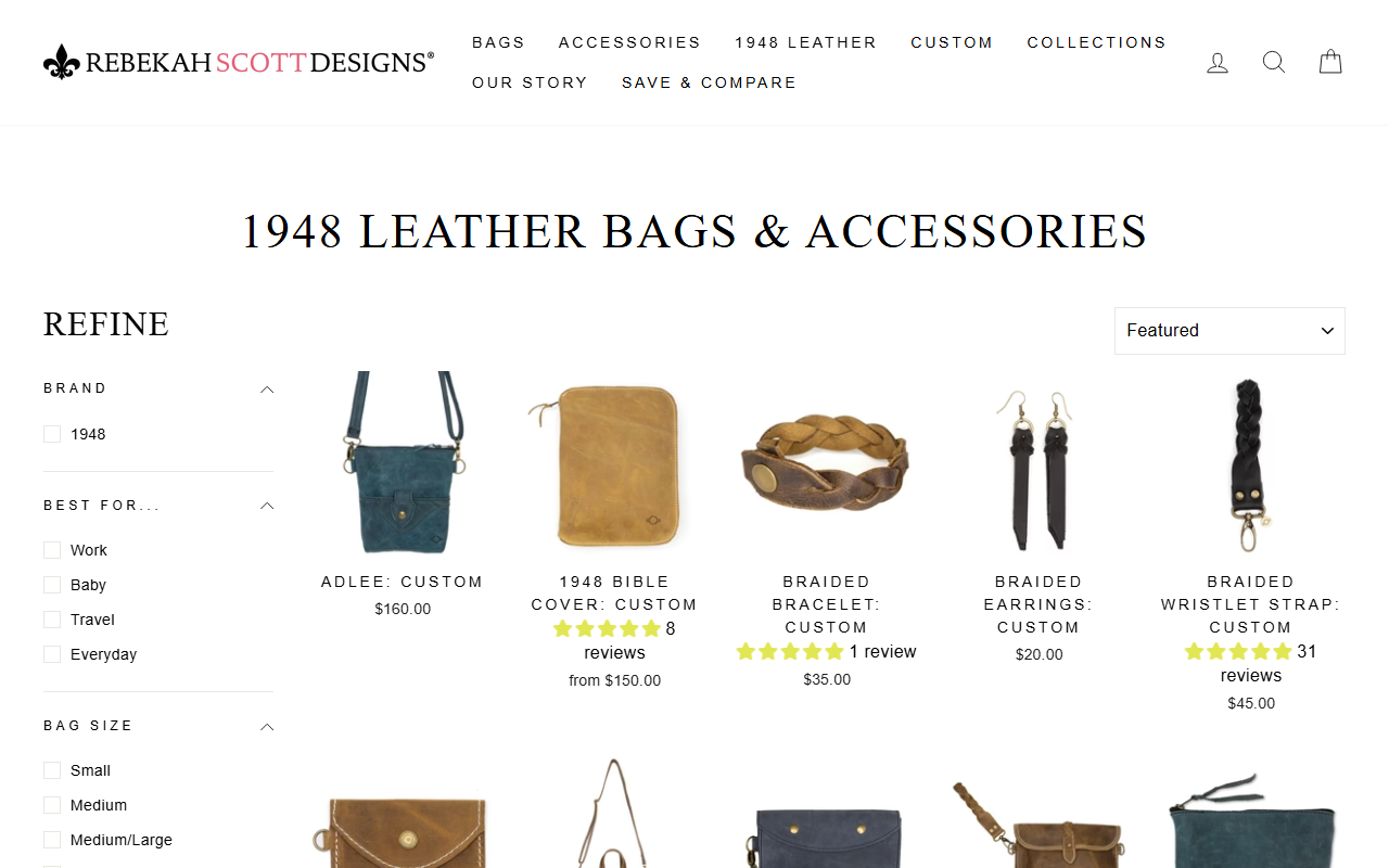 1948leatherco.com screenshot