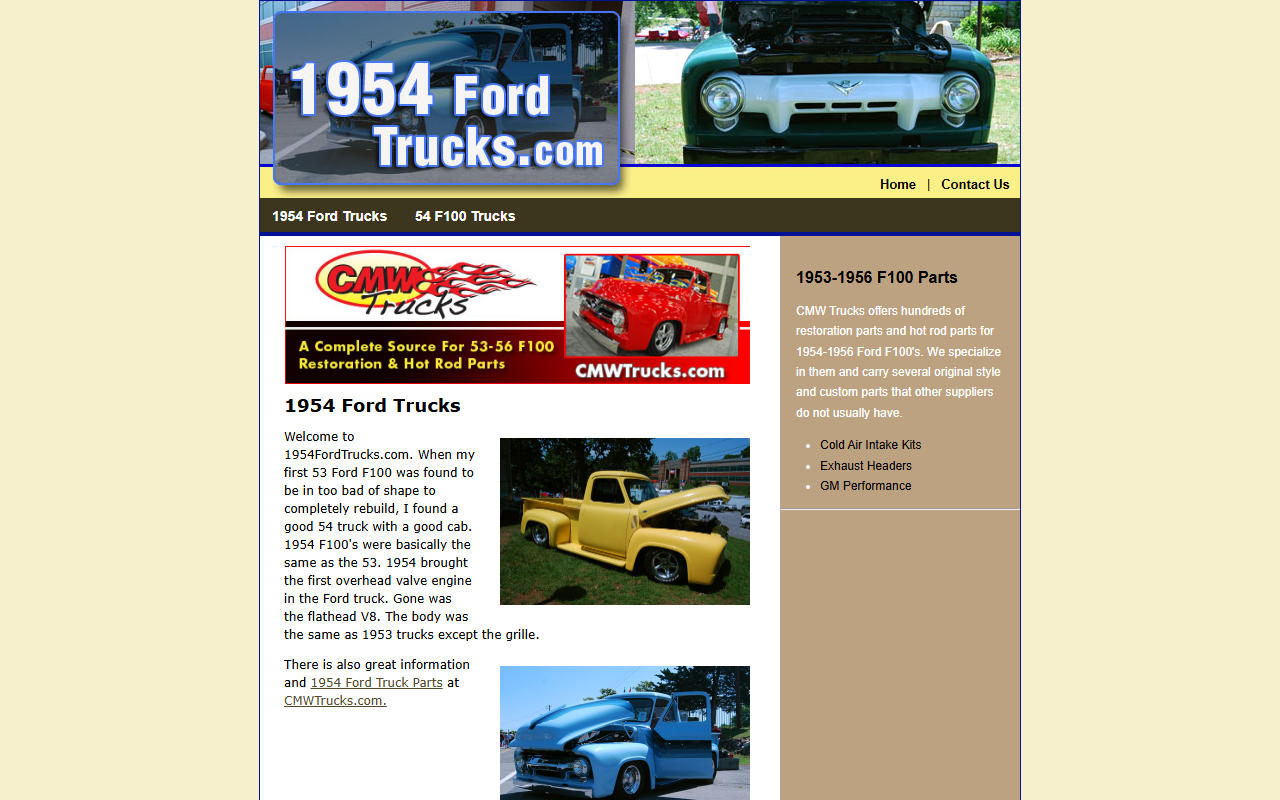 1954fordtrucks.com screenshot