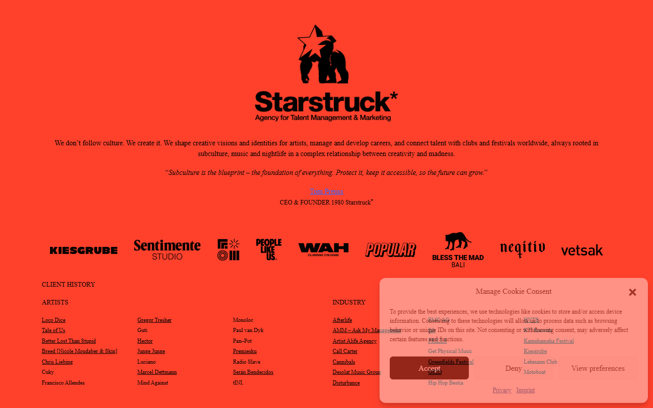 1980starstruck.com screenshot