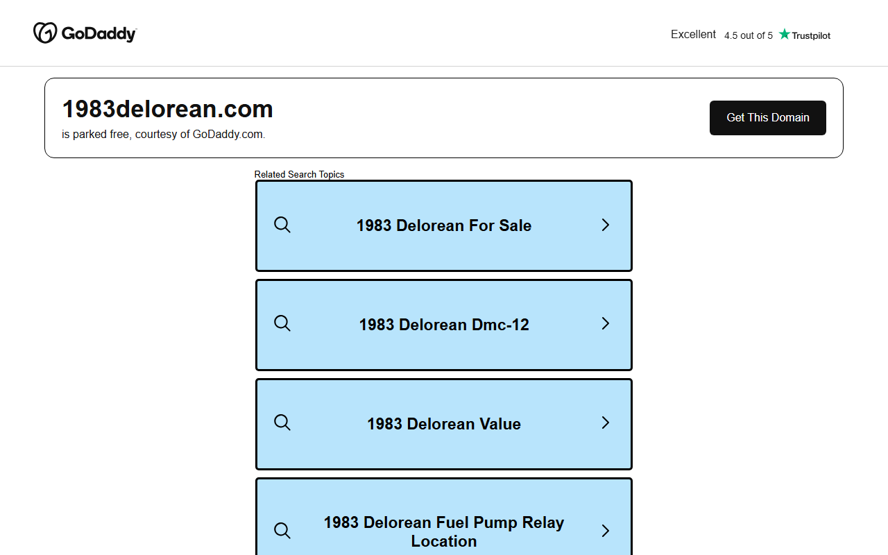1983delorean.com screenshot