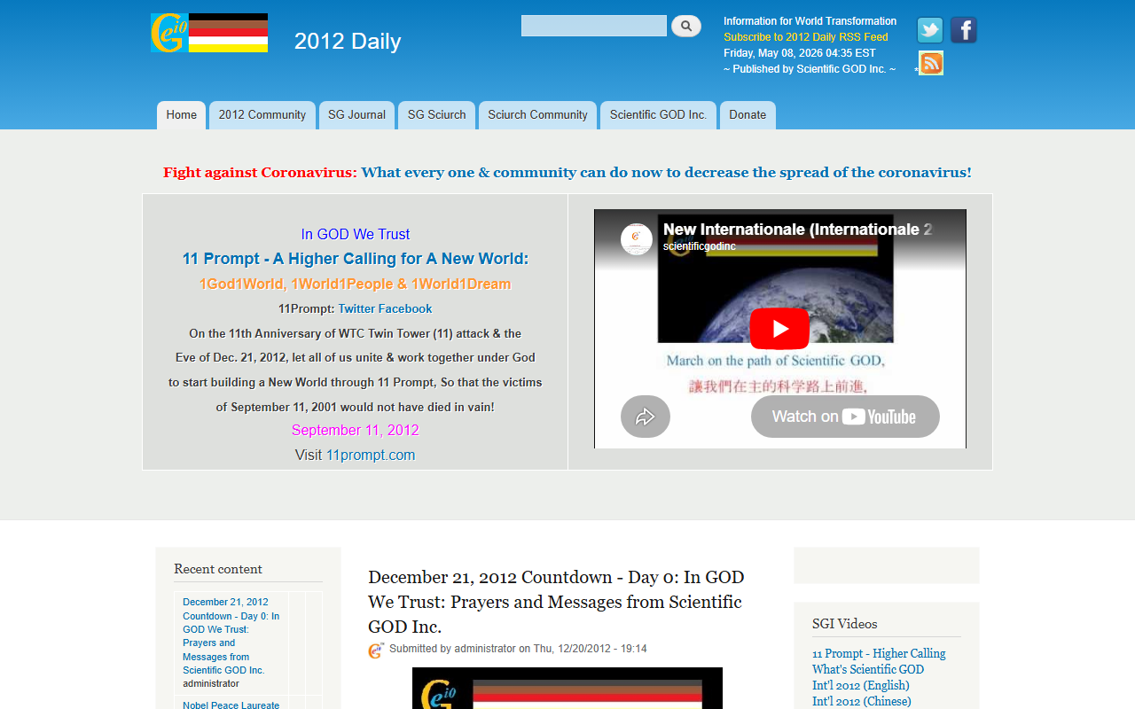 2012community.com screenshot