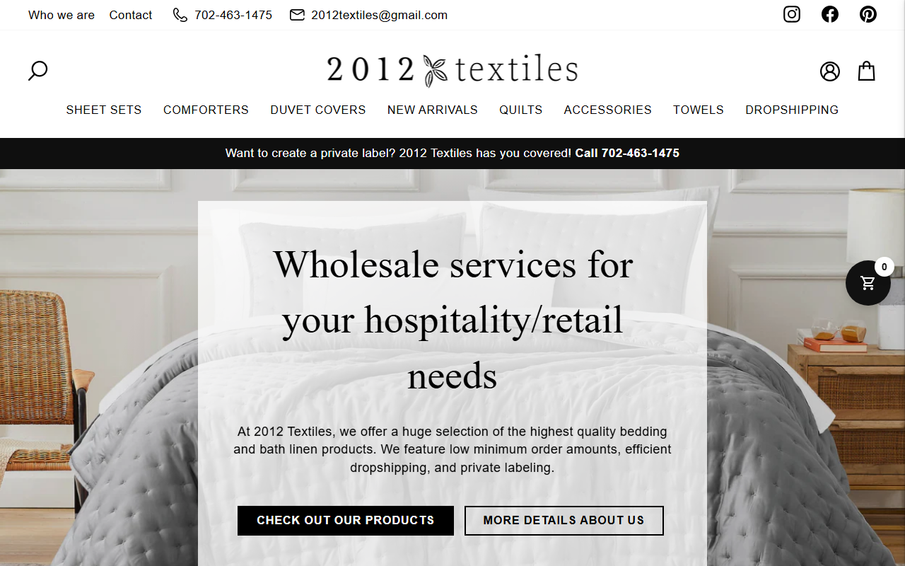 2012textiles.com screenshot