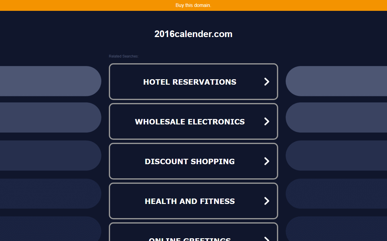 2016calender.com screenshot