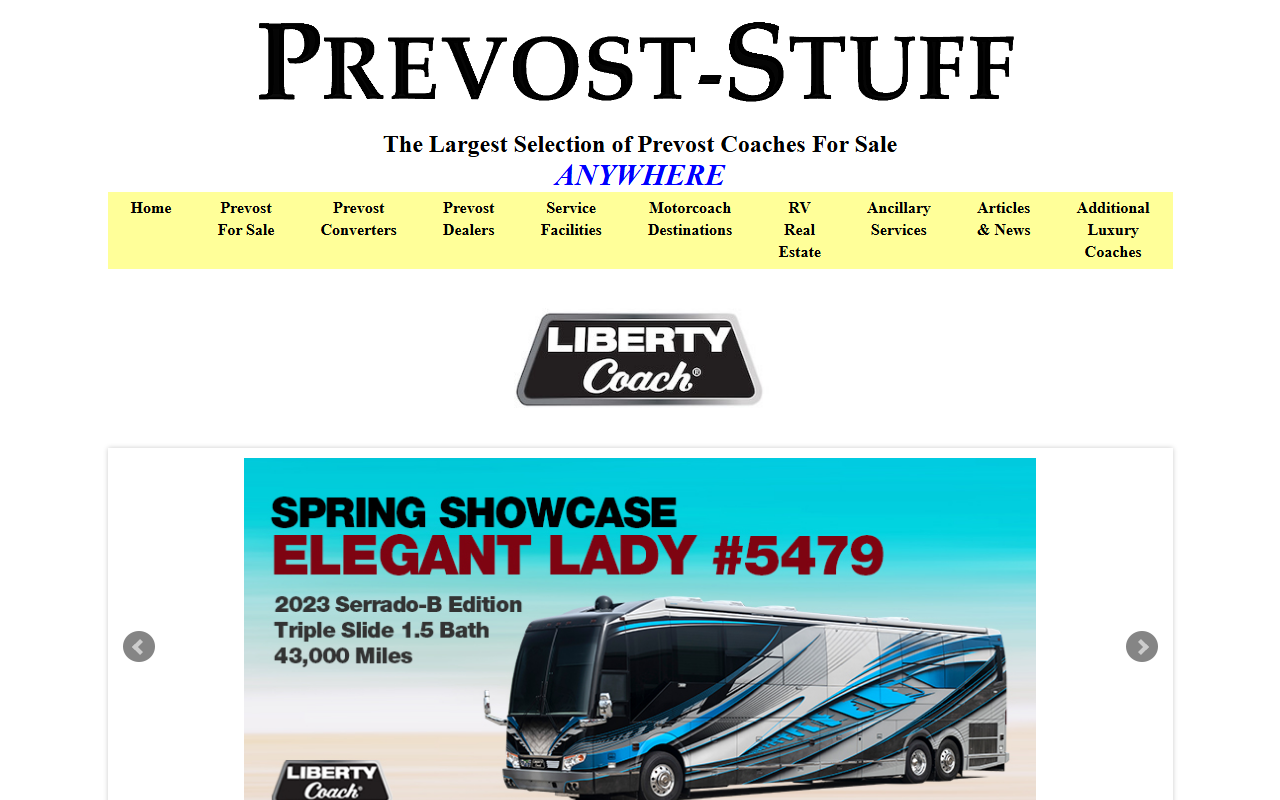 2016prevost.com screenshot