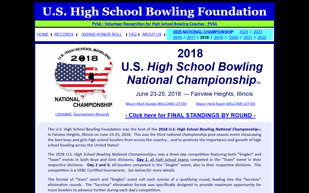 2018bowling.com screenshot