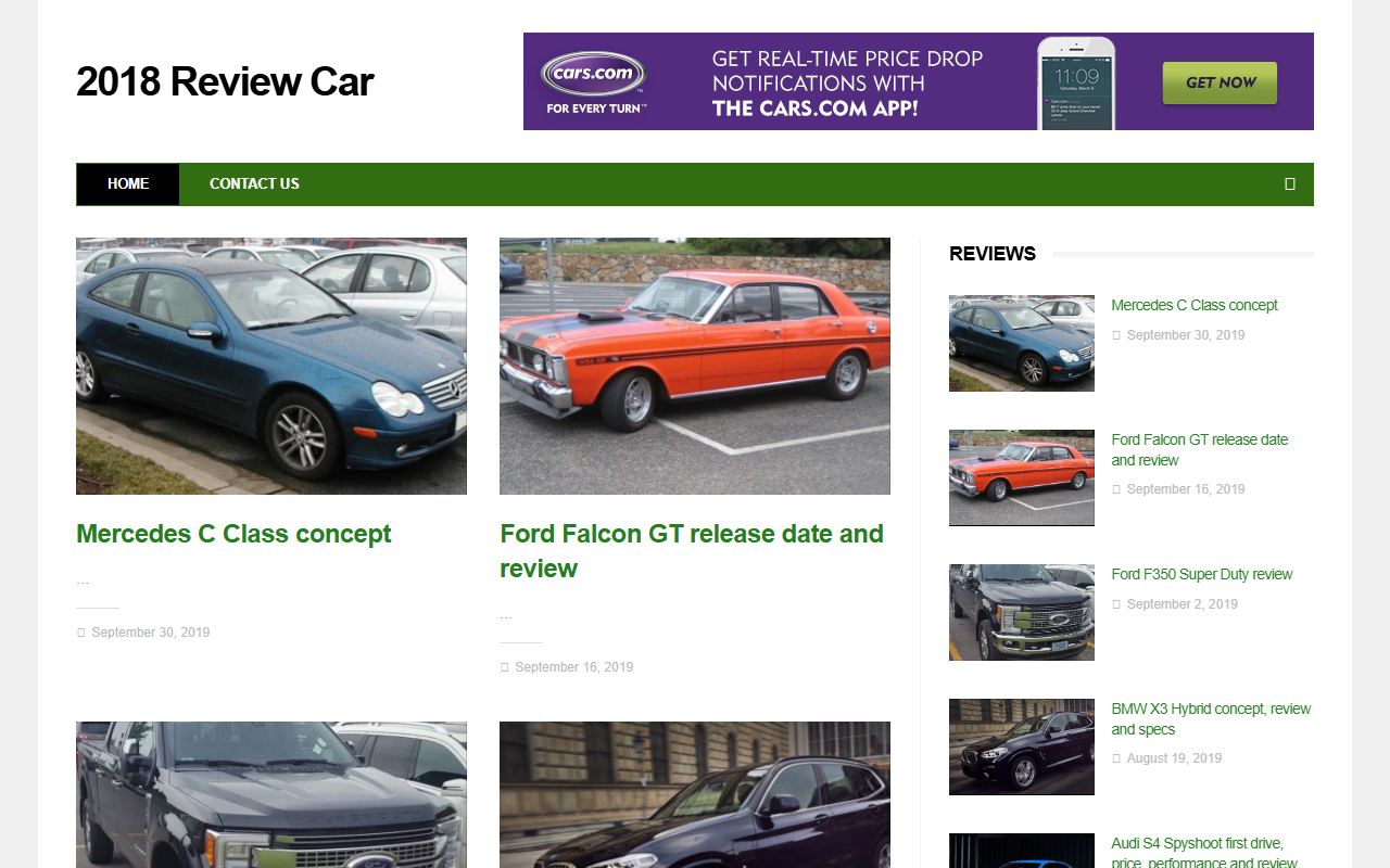 2018reviewcar.com screenshot