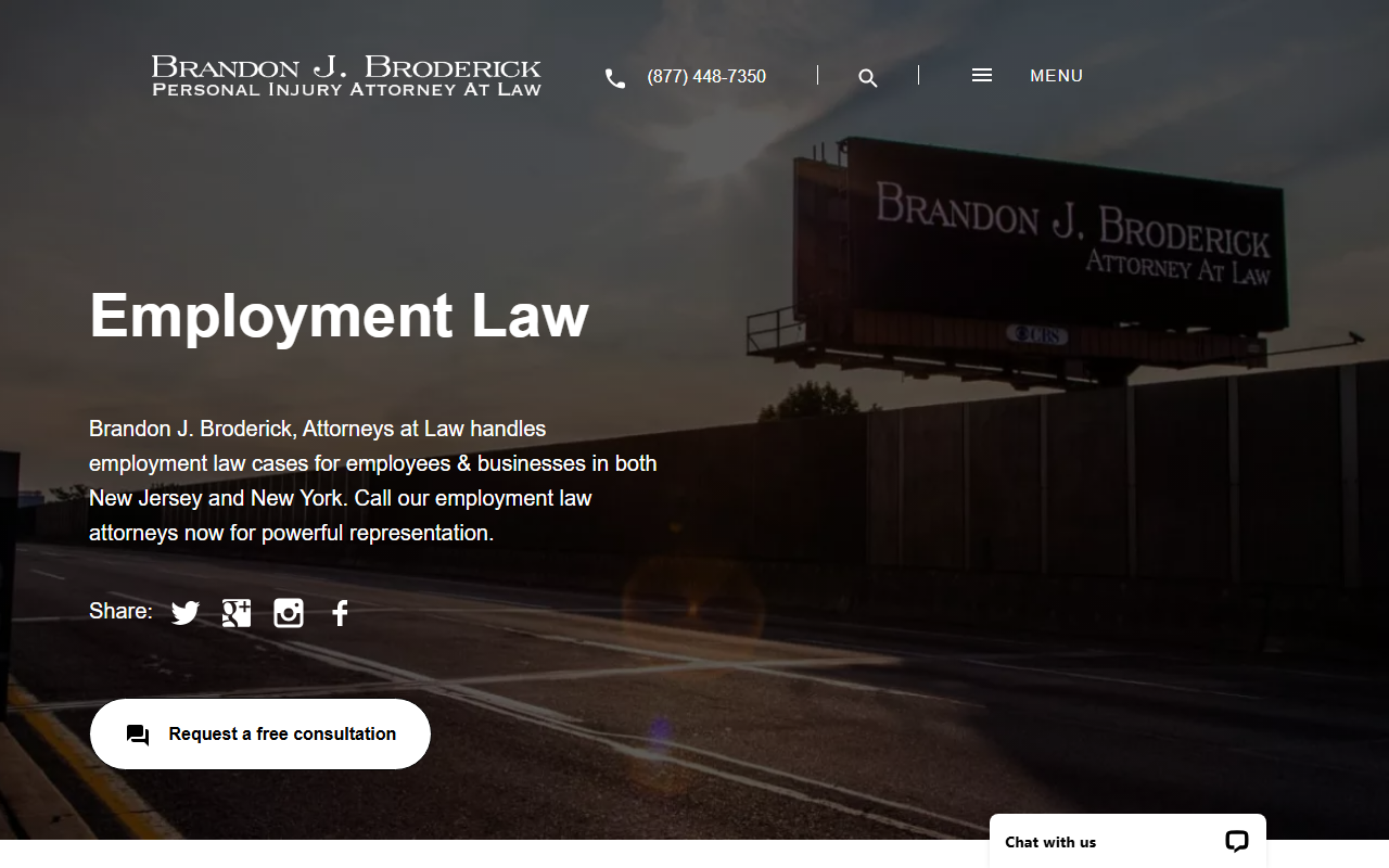 201employmentlaw.com screenshot