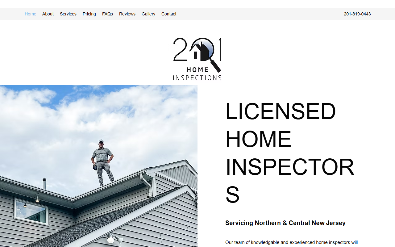 201homeinspector.com screenshot