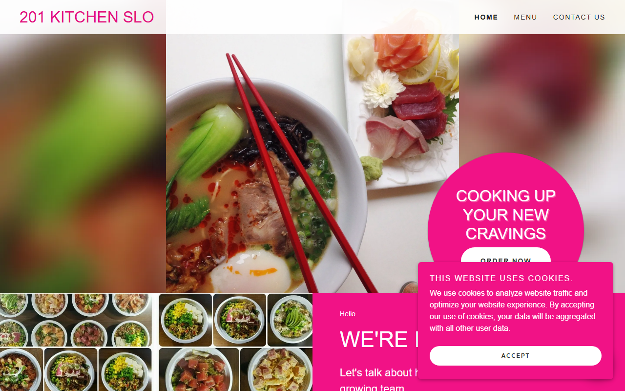 201kitchenslo.com screenshot