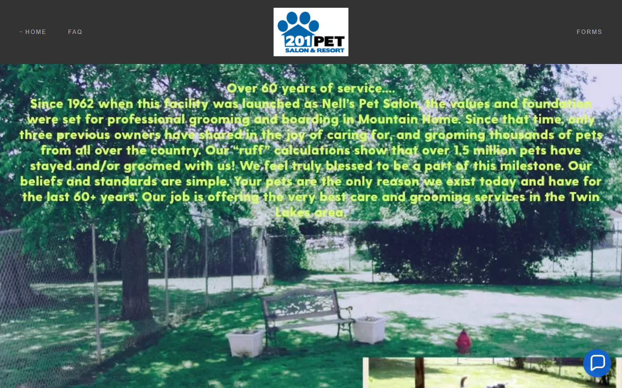 201petsresort.com screenshot