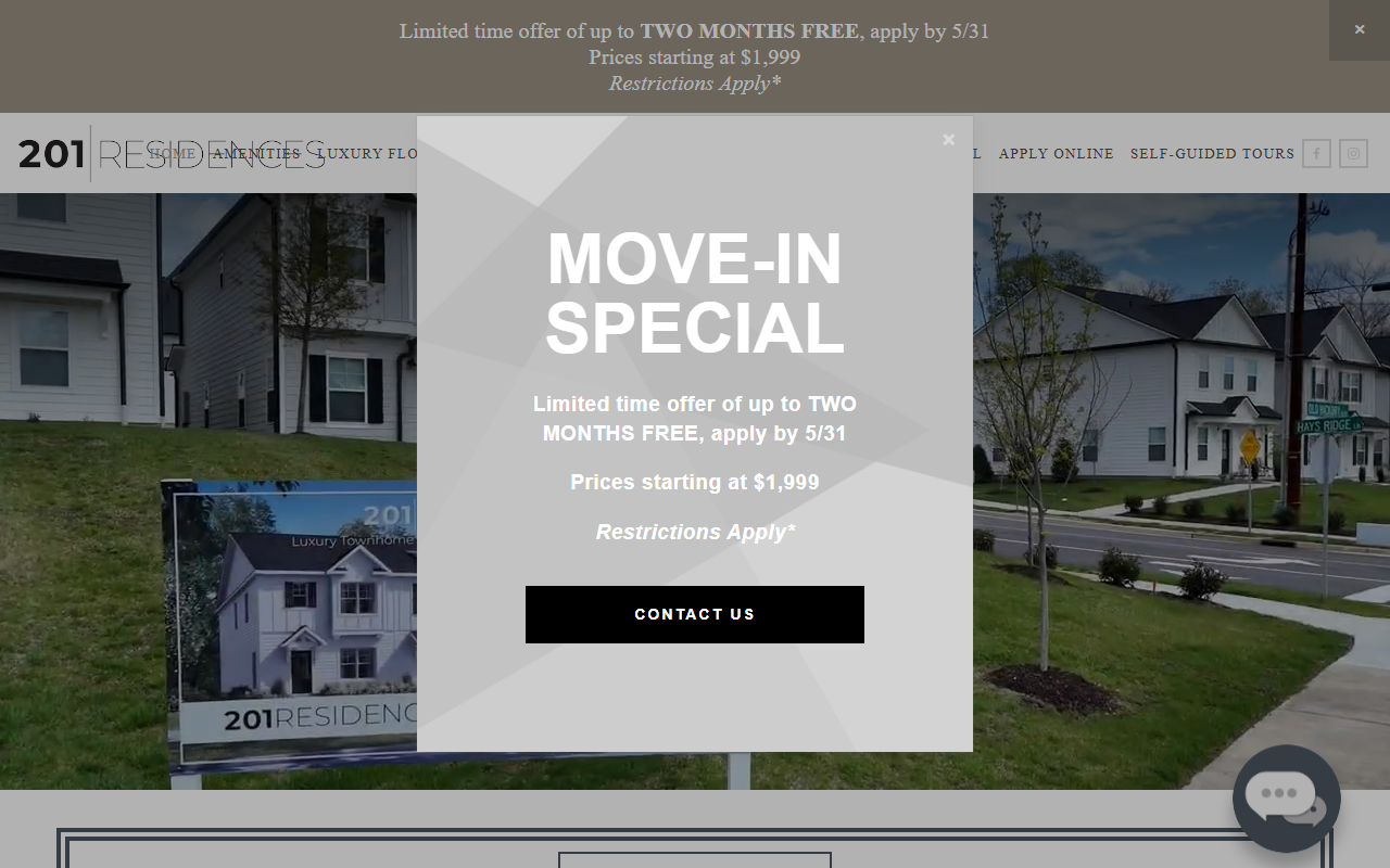 201residences.com screenshot