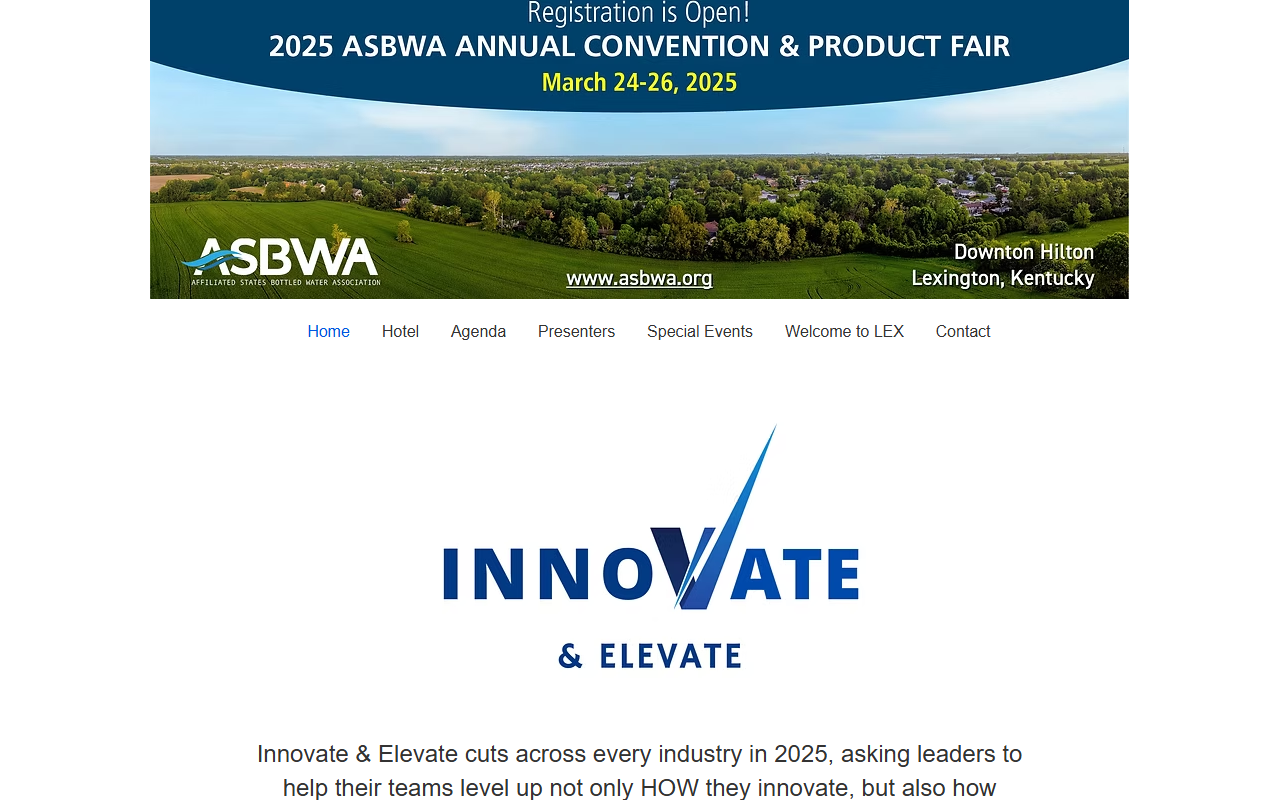 2025bottledwater.com screenshot